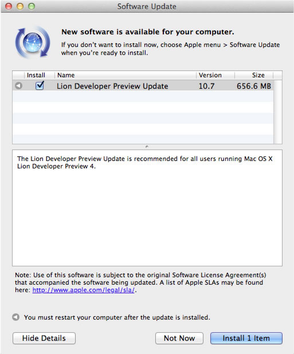 Software update my mac